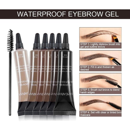 ⏳Last Day Buy 1 Get 1 Free ⭐Long-lasting Waterproof Smudge-proof Liquid Eyebrow Gel/Tint(With Free Brush)