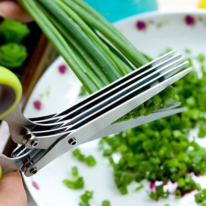 🔥Last Day 🔥BUY 2 GET 1 FREE Each $ 9.96  🔥5 Blade Kitchen Salad Scissors