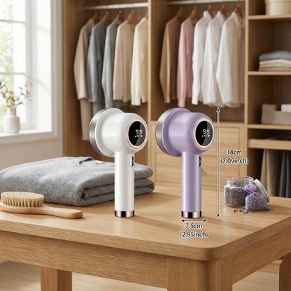 Electric Lint Remover with LED Display – Rechargeable Fabric Shaver with 3 Speed Levels & Large Lint Container