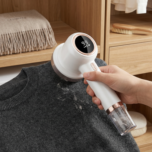 Electric Lint Remover with LED Display – Rechargeable Fabric Shaver with 3 Speed Levels & Large Lint Container